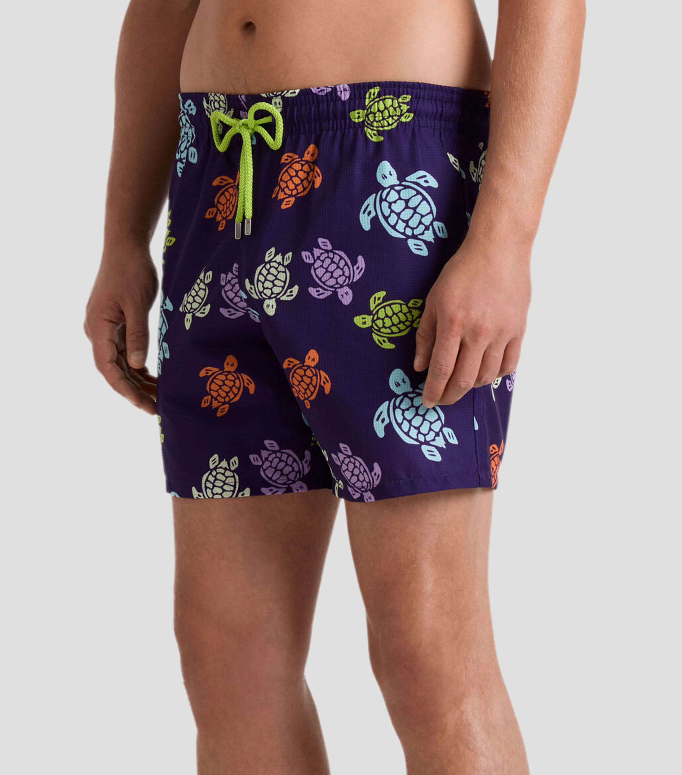 Traje de baño corto estampado Hombre